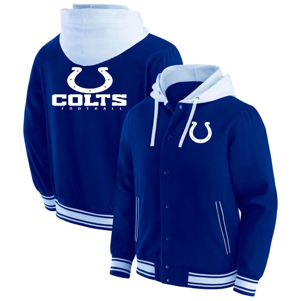 Men 2026 NFL Indianapolis Colts  jacket hoodie Blue 011-0